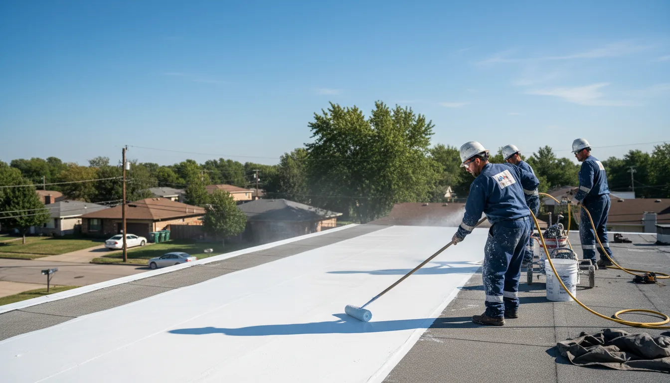 Commercial roof coating in Levittown, NY near me